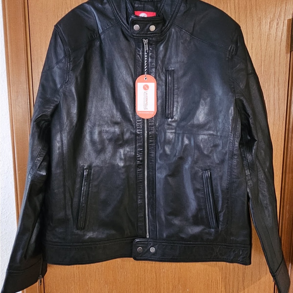 Laverapelle Mens Lambskin Leather Jacket XL